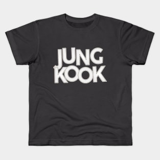 BTS Bangtan Jeon Jungkook text typography | Morcaworks Kids T-Shirt